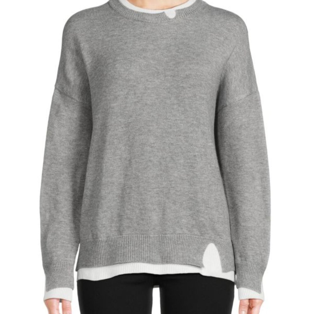 Theo & Spence Solid Drop Shoulder Sweater
